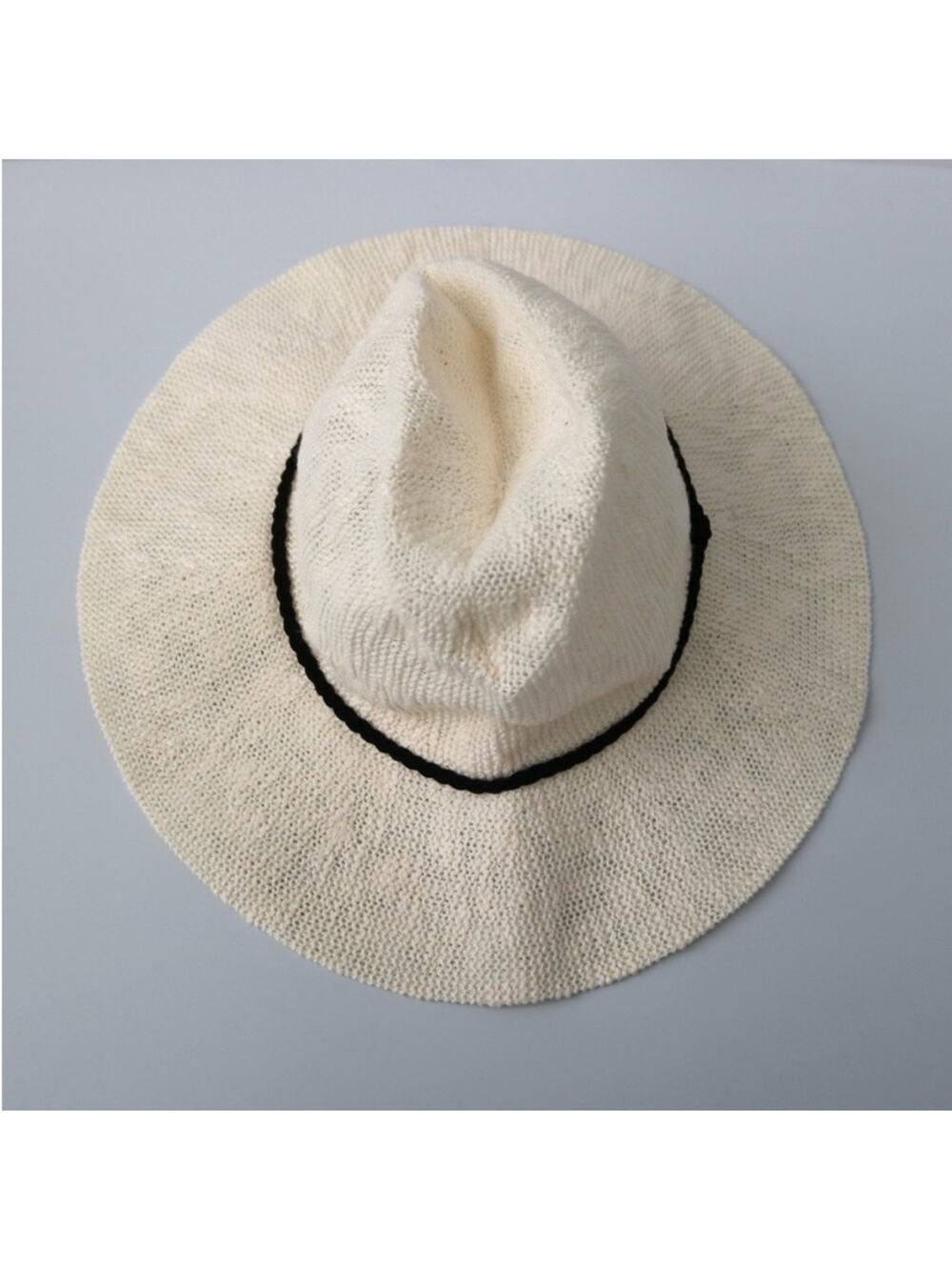 NWOT- Rachel Zoe Knit Wide-Brim Hat, One Size